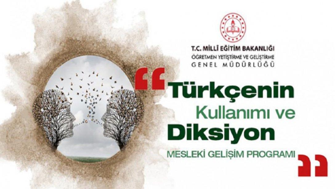 Türkçenin Kullanımı ve Diksiyon Mesleki Gelişim Programı Başvuruları Erişime Açıldı