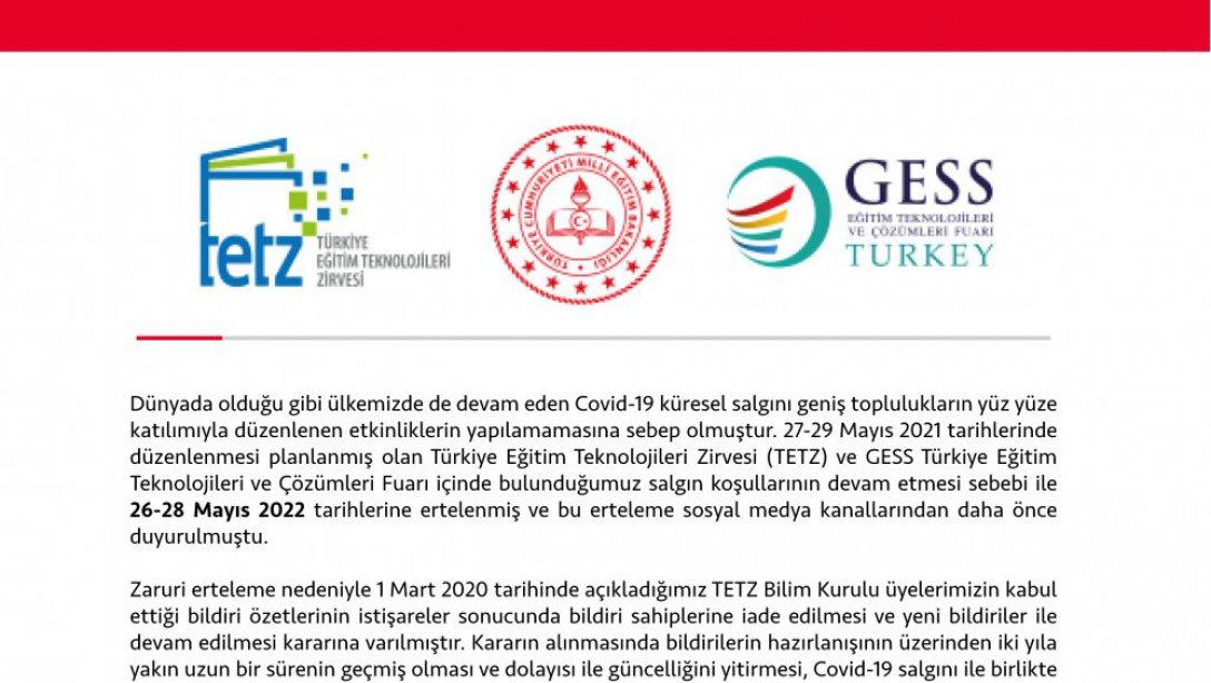 Türkiye ETZ Etkinlik Tarihi Değişikliği ve Bildirilerin Durumu Hakkındaki Duyuru