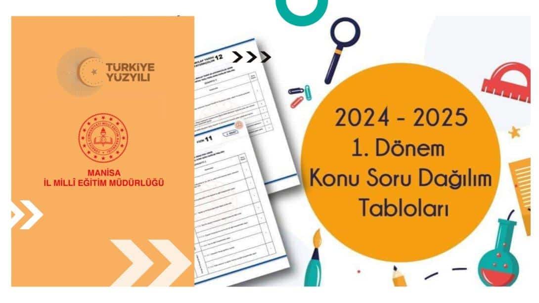 2024-2025 EĞİTİM-ÖĞRETİM YILI 1. DÖNEM KONU SONU DAĞILIM TABLOLARI